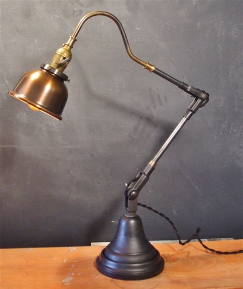 vintage industrial style desk lamp  copper shade dw vintage lighting   store