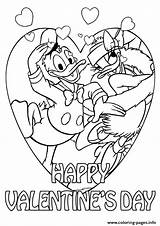 Coloring Valentines Valentine Pages Disney Donald Duck Daisy Printable Colouring Boys Mouse Boy Mickey Color Book Print Kids Getcolorings Scooby sketch template