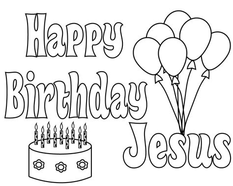 happy birthday jesus coloring pages  printable