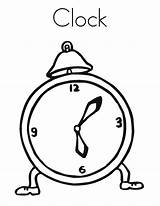 Clock Clipart Cliparts Grandfather Pages Colouring Analog sketch template