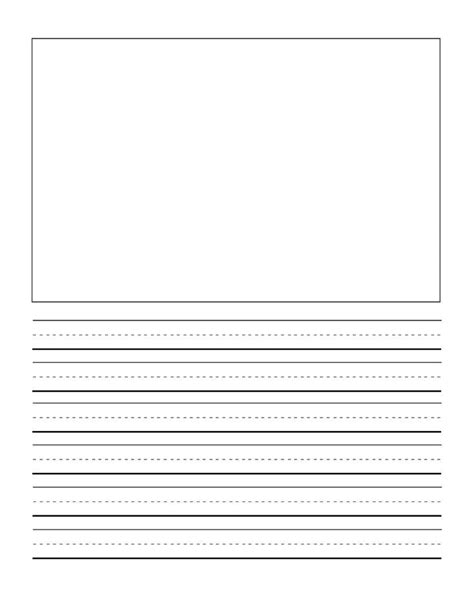 grade writng paper template  picture journal writing