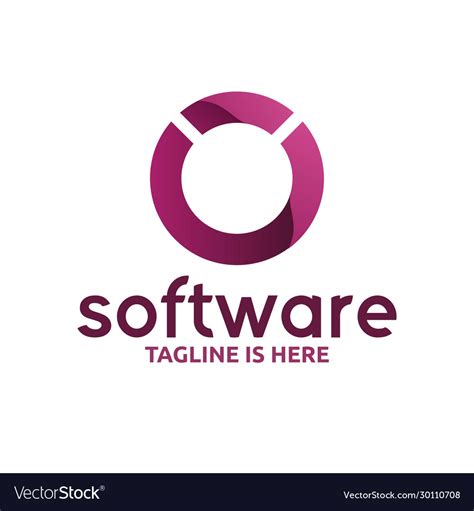 circle software logo royalty  vector image