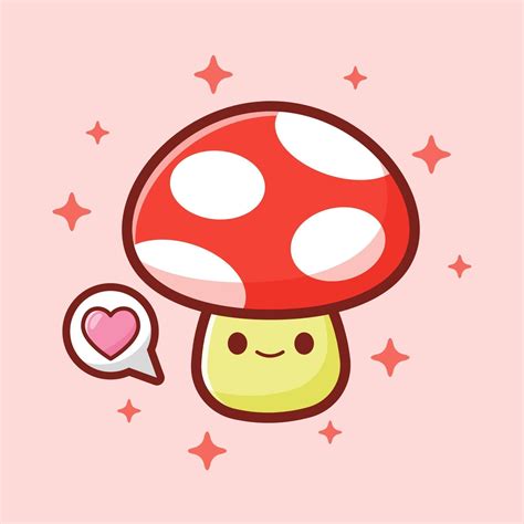 cute mushroom vector image  vector art  vecteezy