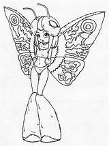 Mothra Canime Template sketch template