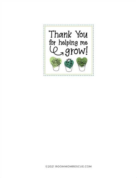 helping  grow teacher appreciation  printable