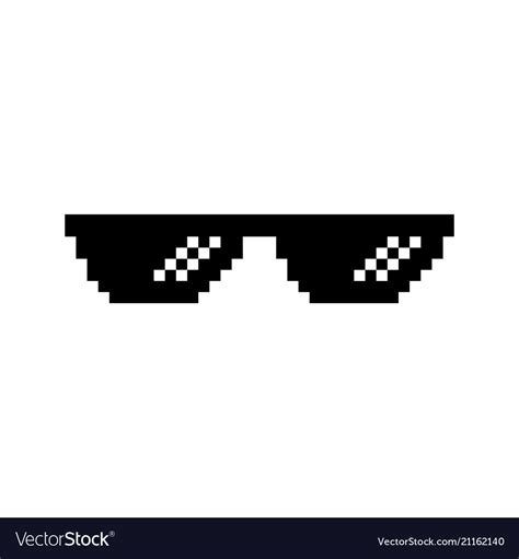 Creative Of Pixel Glasses Of Royalty Free Vector Image