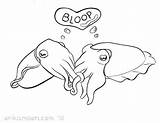 Cuttlefish Coloring Fish Drawing Cute Getcolorings Drawings Designlooter Choose Board 74kb 388px Printable Search Google sketch template