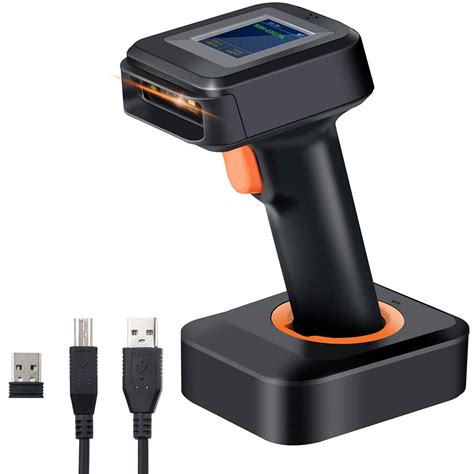 buy tera pro  qr wireless barcode scanner  display screen battery level indicator time