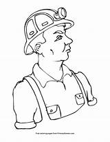 Coal Miner Coloring Primarygames Labor Printable sketch template
