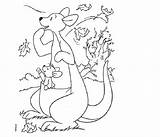 Coloring Roo Pages Kanga Disney Winnie Pooh Animal Cartoon Colouring Template Popular sketch template