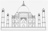 Mahal Taj Line Clipartkey 21kb sketch template