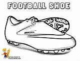 Coloring Shoes Nike Soccer Football Pages Cleats Shoe Template Sheets sketch template