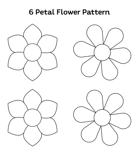 printable flower petal templates  making paper flowers