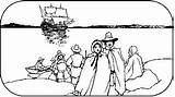 Coloring Landing Jamestown Colony 59kb 264px Template sketch template