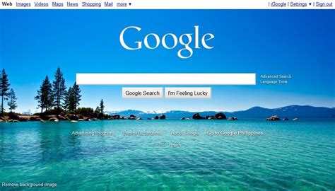 change google homepage background