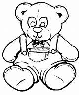 Teddy Bear Coloring Wearing Jeans Color Bears sketch template