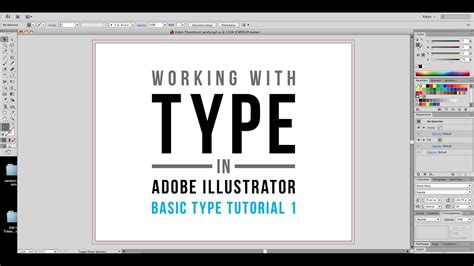 working  type  adobe illustrator basic type tutorial  youtube