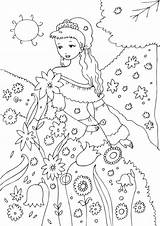 Colorat Primavara Pagini Zana Desene Vara Primaverii Kleurende Prinses Princesse Coloration Principessa Licorne sketch template
