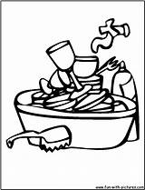 Dishes Coloring Pages Fun Printable sketch template