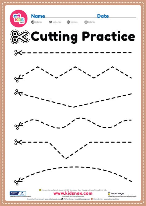printable cutting activities  preschoolers farrah printable