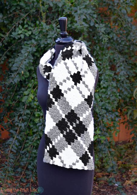 plaid cc scarf pattern  jessica  scarf pattern scarf crochet