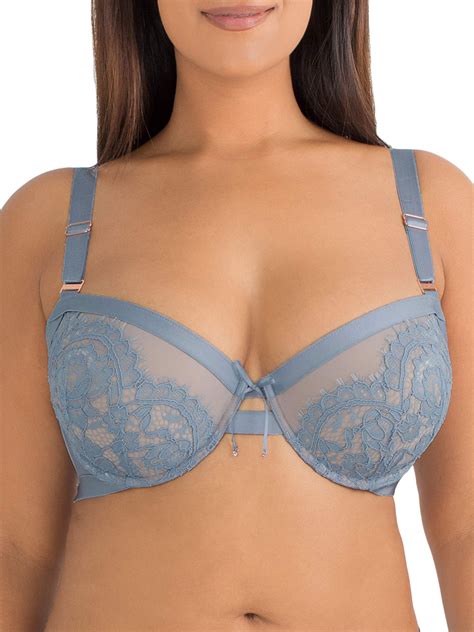 smart and sexy women s curvy lace and mesh demi push up bra style sa903