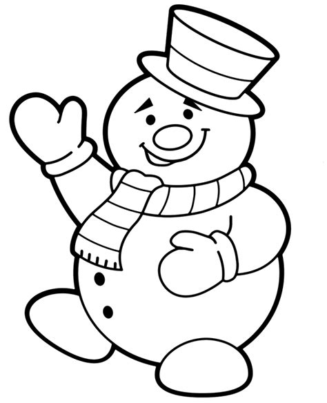 smiling snowman coloring page winter topcoloringpagesnet