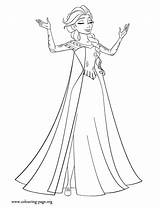 Elsa Coloring Frozen Colouring Pages sketch template