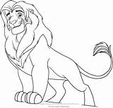 Simba Lion Coloring Guard Print sketch template