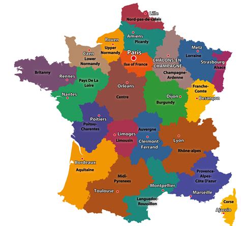 maps   regions  france