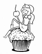Aventura Jujuba Cupcake Bubblegum Tudodesenhos Getdrawings Fionna Colorings sketch template