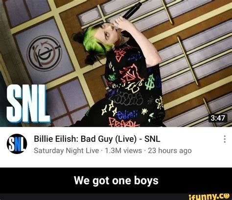 Billie Eilish Bad Guy Live Snl Samrday Night Lee 1