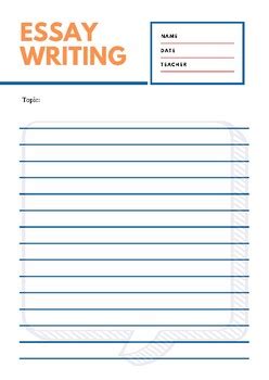 essay writing sheet  tyler randolph teachers pay teachers