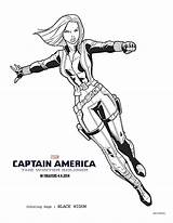 Coloring Captain Pages America Soldier Winter Printables Evans sketch template