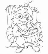 Coloring Pages Raccoon Drum Racoon Baby Kids Drums Drawing Beater Momjunction Animals Color Printable Drummer Library Clipart Tr Danh Ng sketch template