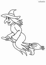 Broom Witches sketch template