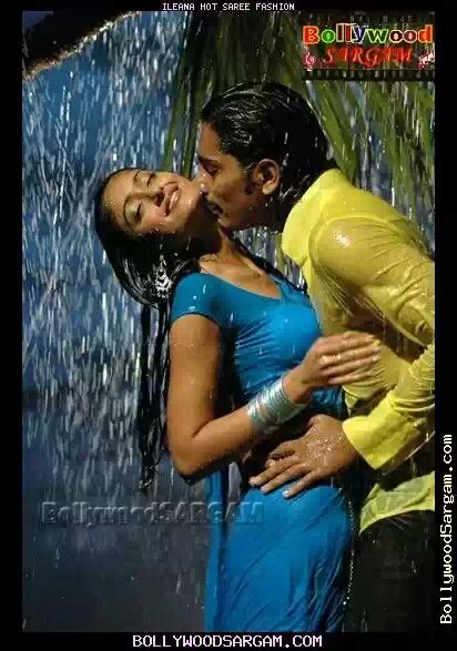 Ileana Hot Wet Blue Saree Photos From Aata Movie – Eepixer