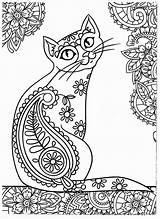 Coloring Cat Pages Adult Adults Mandala Cats Colouring Easy Dog Color Drawing Sheets Dogs Printable Cute Small Funny Blank Shepherd sketch template