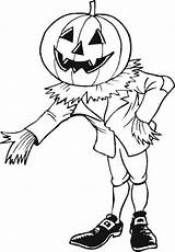 Halloween Coloring Pages Pumpkin Scary Enjoy sketch template
