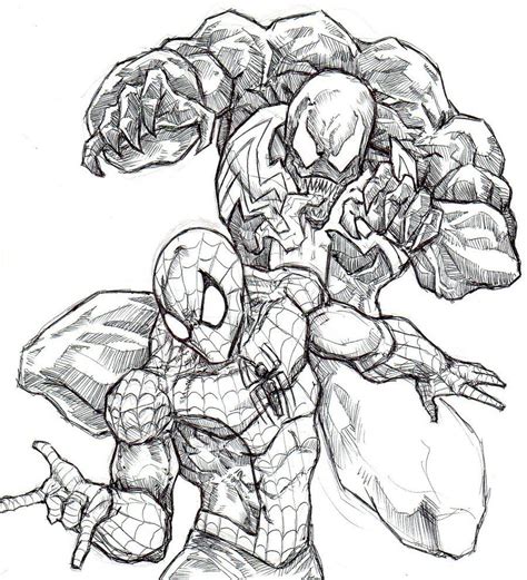 venom  spiderman coloring pages coloring home