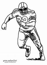 Football Player Coloring Pages Players Drawing Drawings Nfl Clipart Printable Print Kids Sports Color Boys Printables Printcolorfun Character Sheets Sketch sketch template