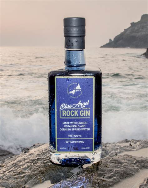 blue angel rock gin 70cl cornish rock gin