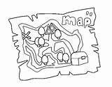 Treasure Map Coloring Coloringcrew sketch template