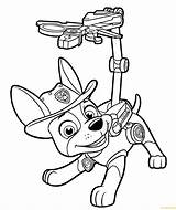 Coloring Paw Patrol Tracker Pages Printable Kids sketch template