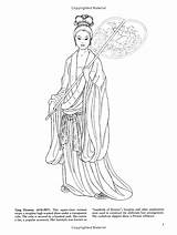 Dover Fashions Ju Ming Dynasty sketch template