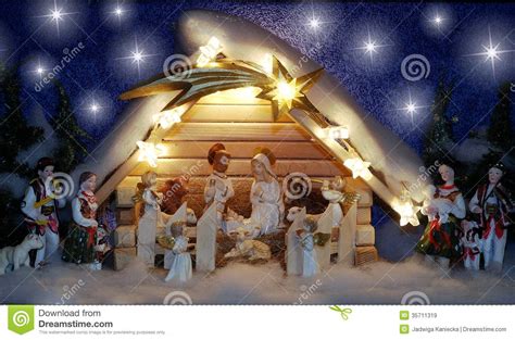christmas crib royalty  stock images image