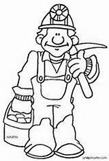 Coal Coloring Miner Pages Miners sketch template
