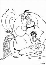 Genie Aladdin Coloring Pages Hellokids Print Color Online sketch template