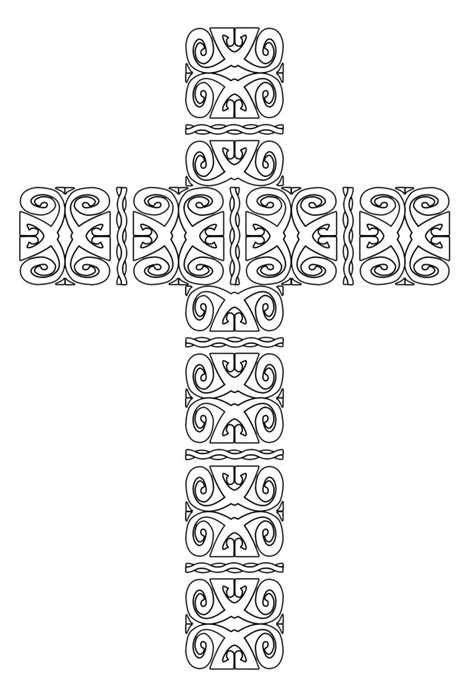 printable cross coloring pages cross coloring page detailed