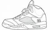 Jordan Coloring Pages Jordans Shoes Air Shoe Drawing Nike Retro Michael Sneakers Basketball Sneaker Printable Template Sheets Drawings Color Sheet sketch template